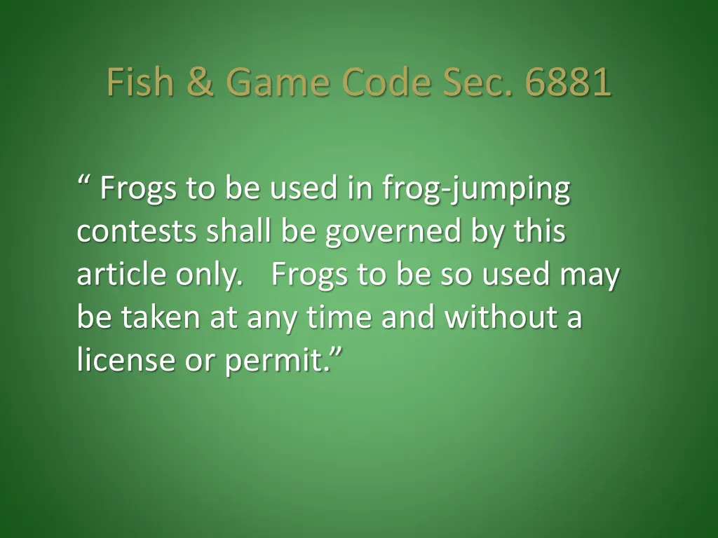 fish game code sec 6881