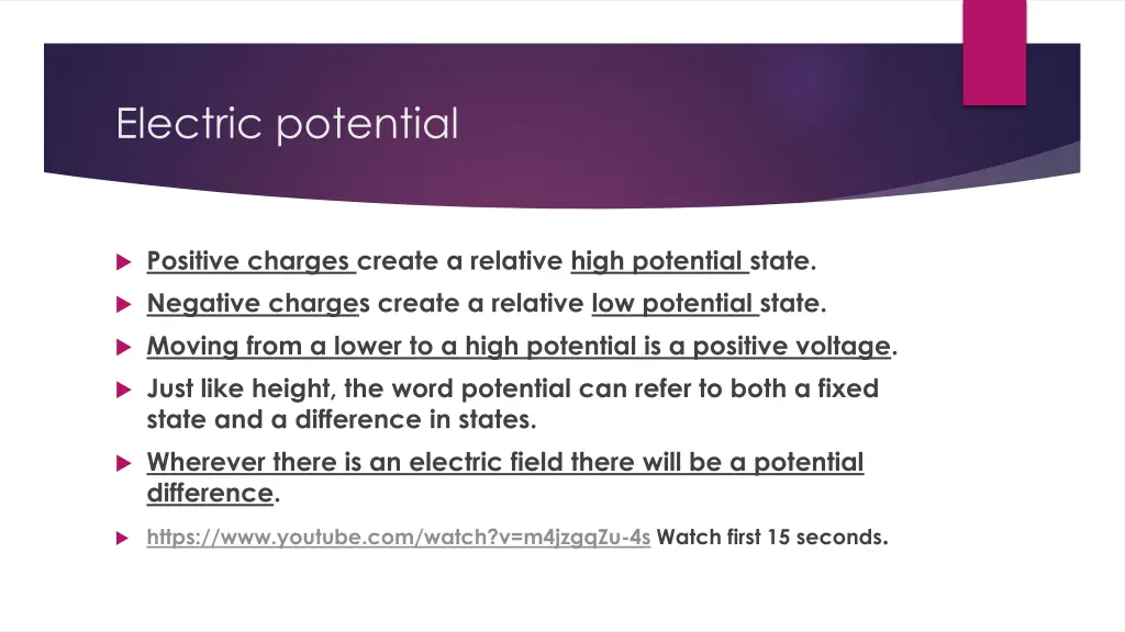electric potential 1