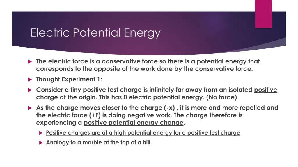 electric potential energy