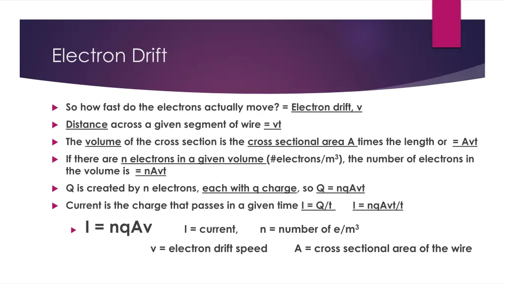 electron drift