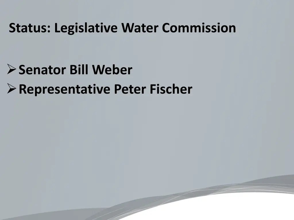 status legislative water commission