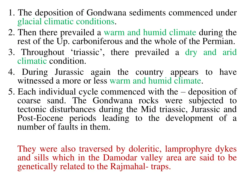 1 the deposition of gondwana sediments commenced