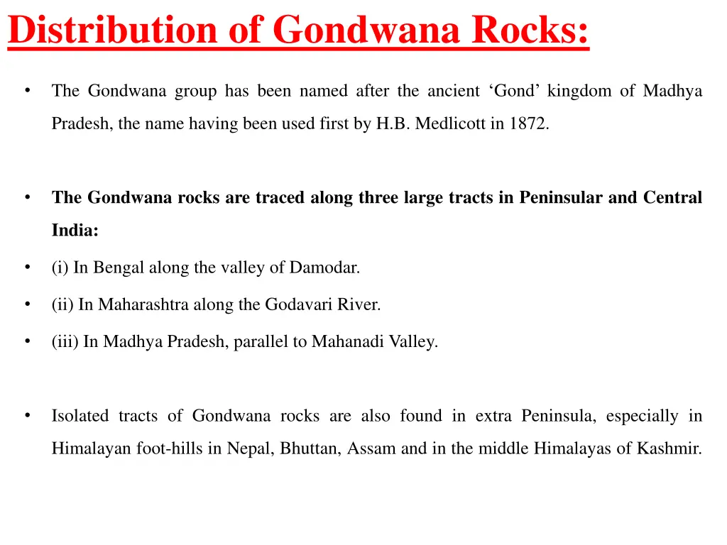 distribution of gondwana rocks