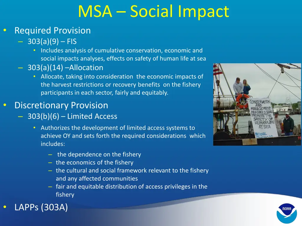 msa social impact required provision