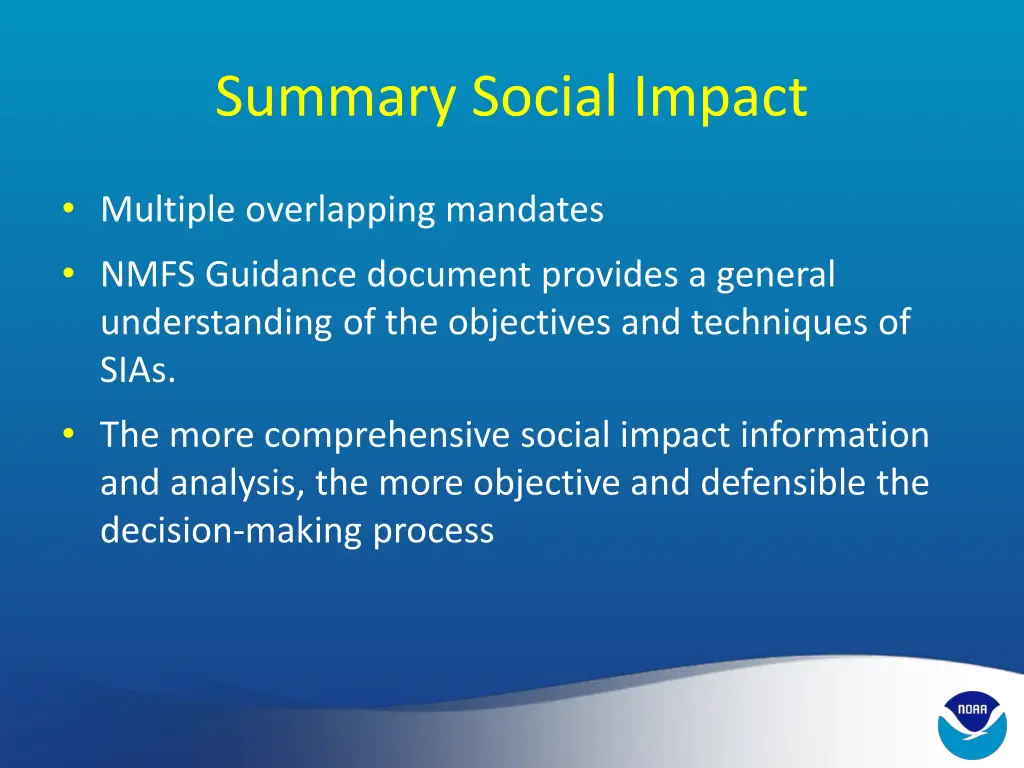 summary social impact