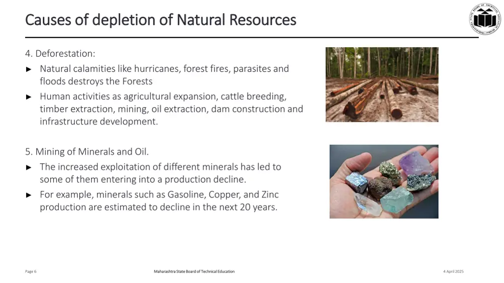 causes of depletion of natural causes