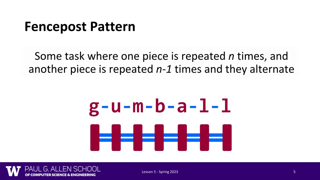 fencepost pattern 1