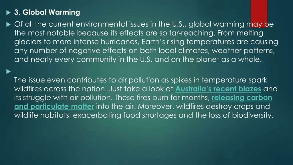 3 global warming of all the current environmental