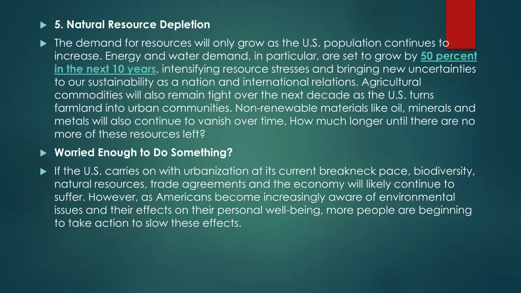 5 natural resource depletion