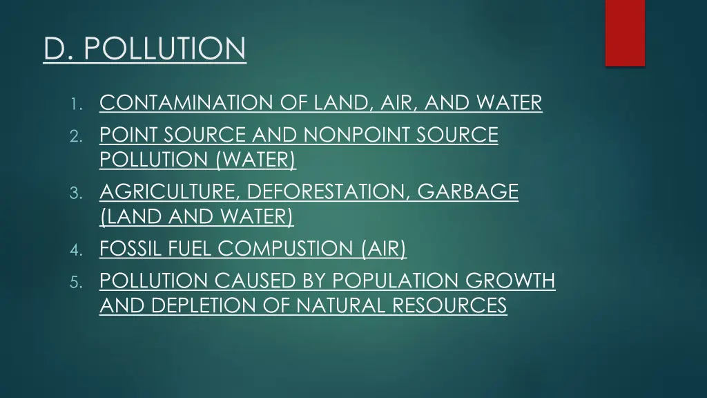 d pollution