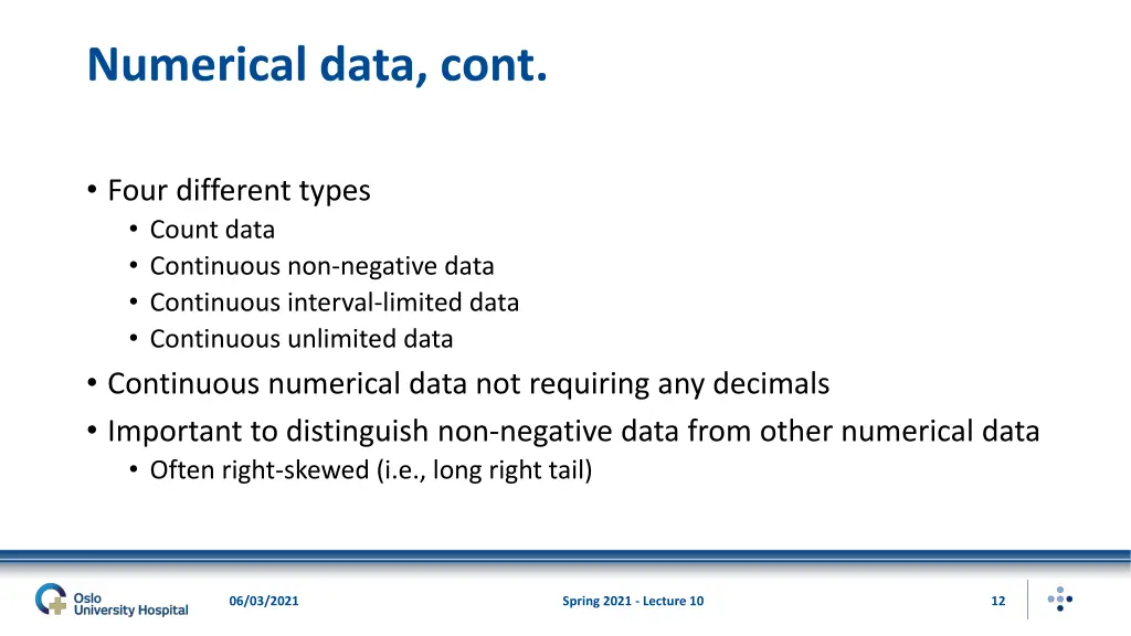 numerical data cont