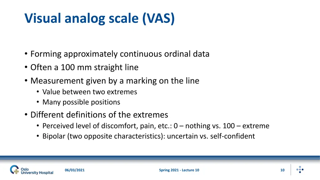 visual analog scale vas
