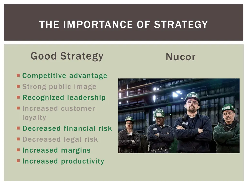 the importance of strategy 7