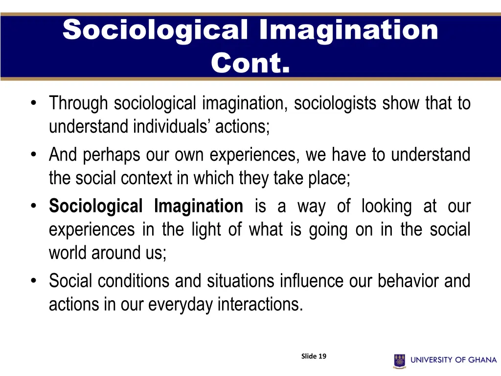sociological imagination cont