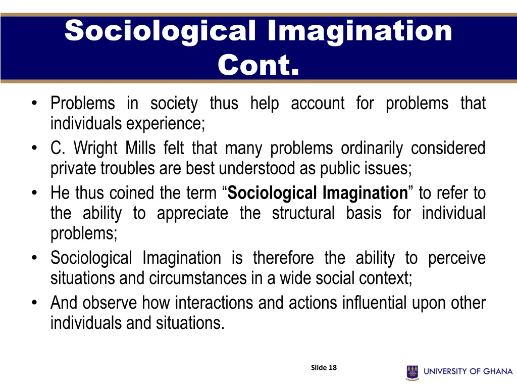sociological imagination cont problems in society