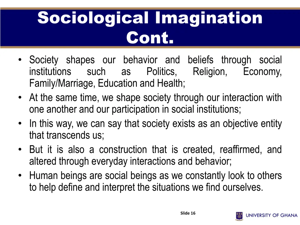 sociological imagination cont society shapes