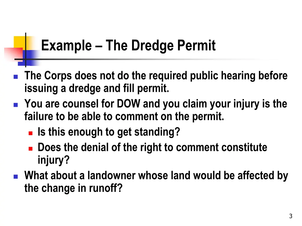 example the dredge permit