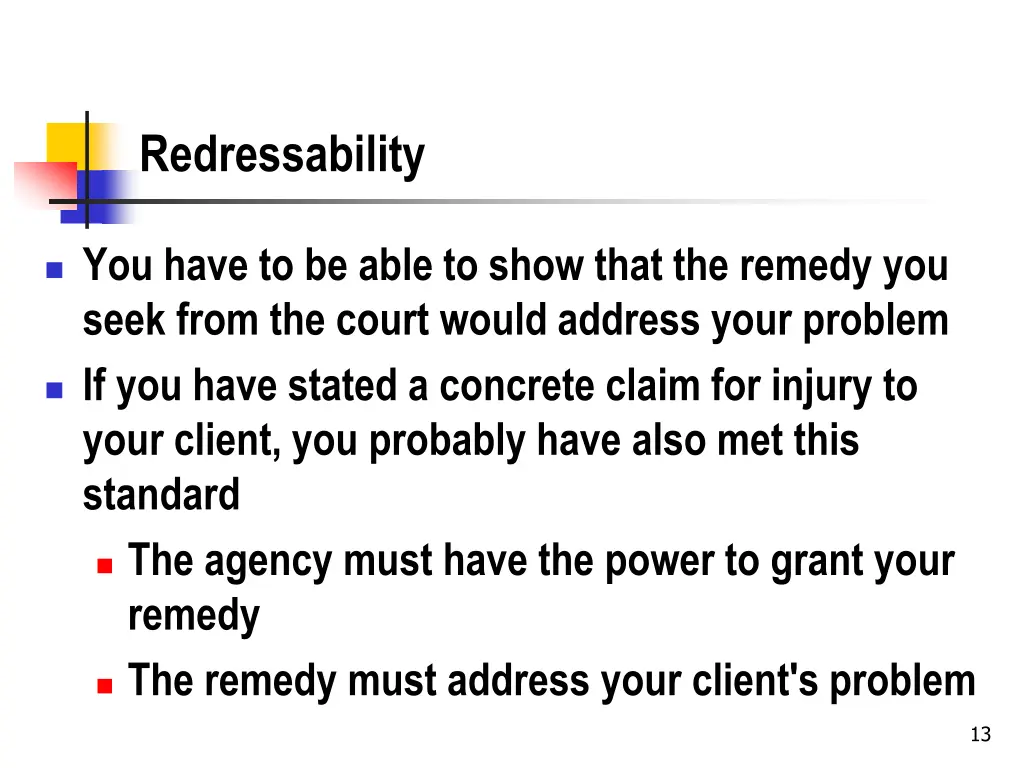 redressability