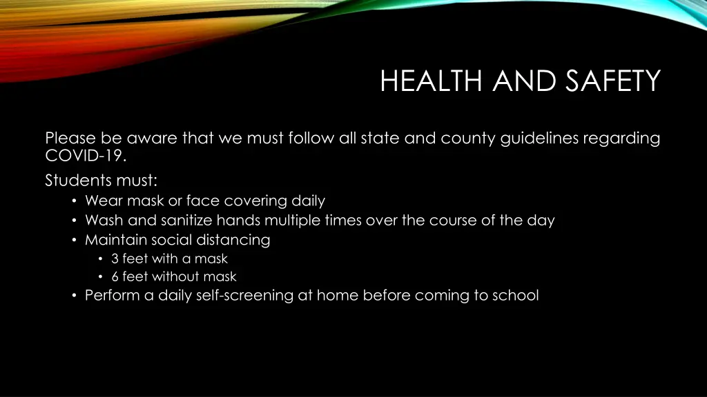 health and safety
