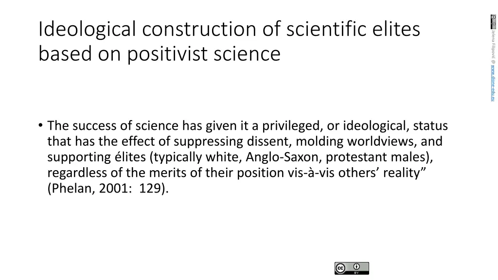 ideological construction of scientific elites