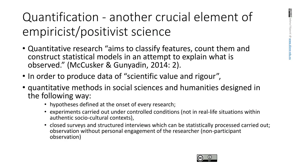 quantification another crucial element