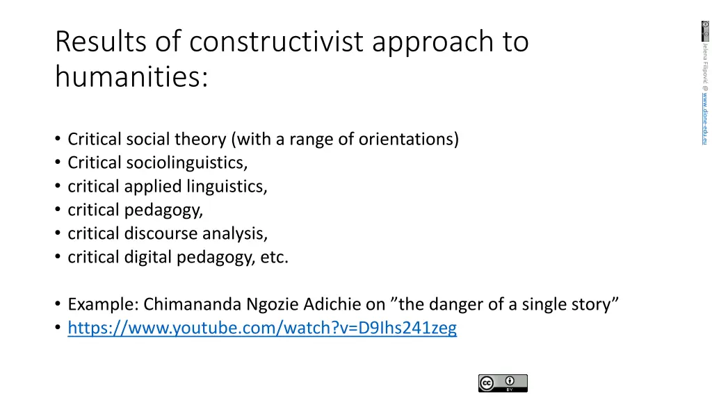 results of constructivist approach to humanities