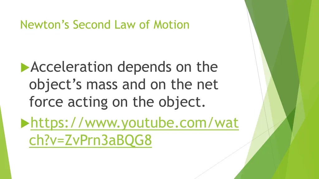newton s second law of motion