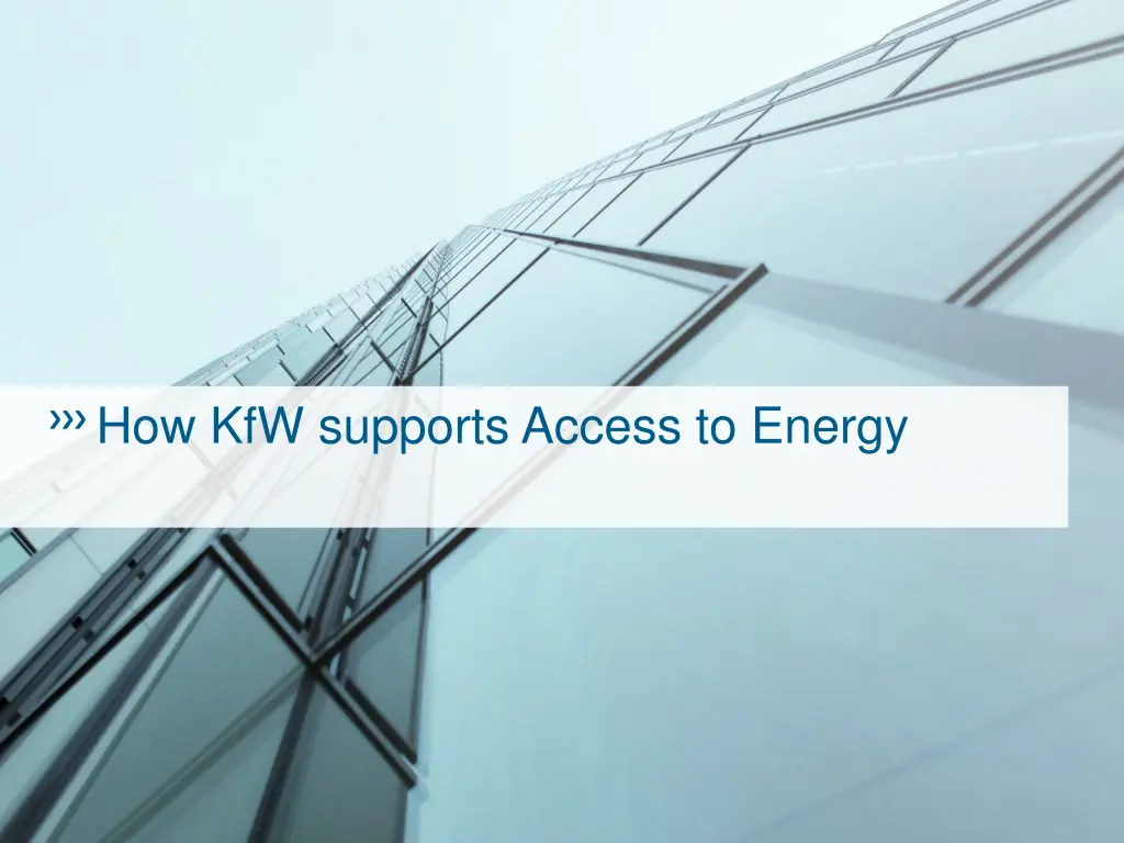 how kfw supports access to energy