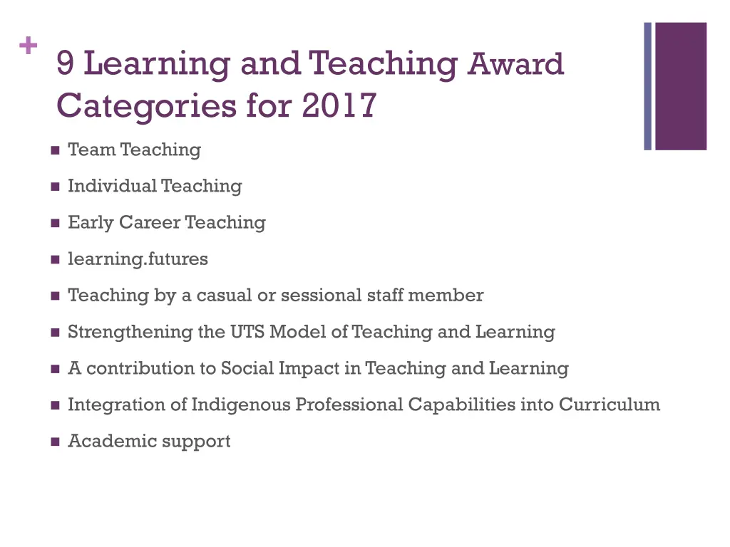 9 learning and teaching award categories for 2017