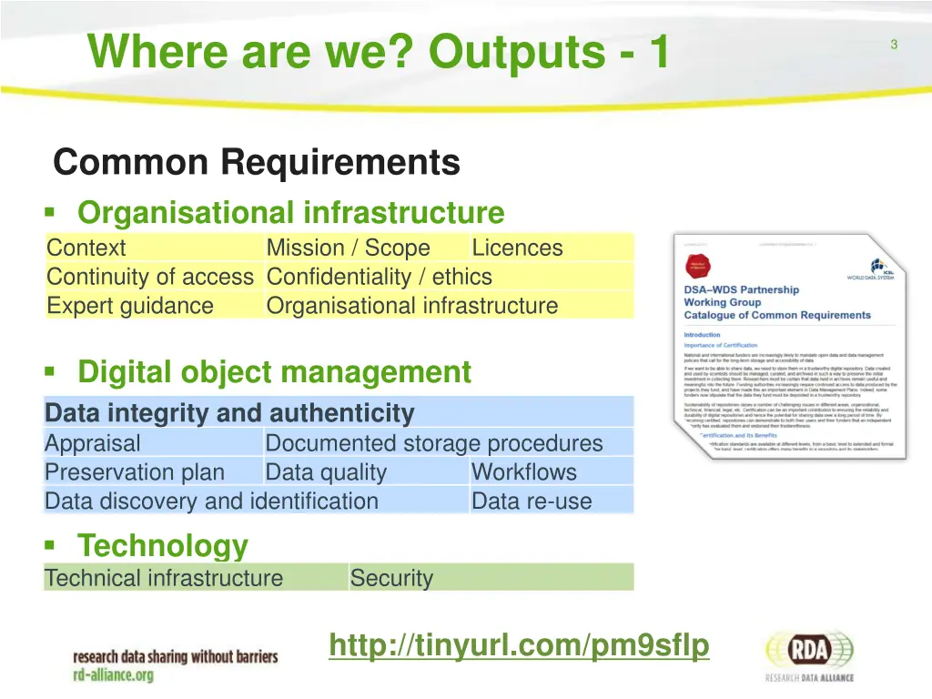 where are we outputs 1