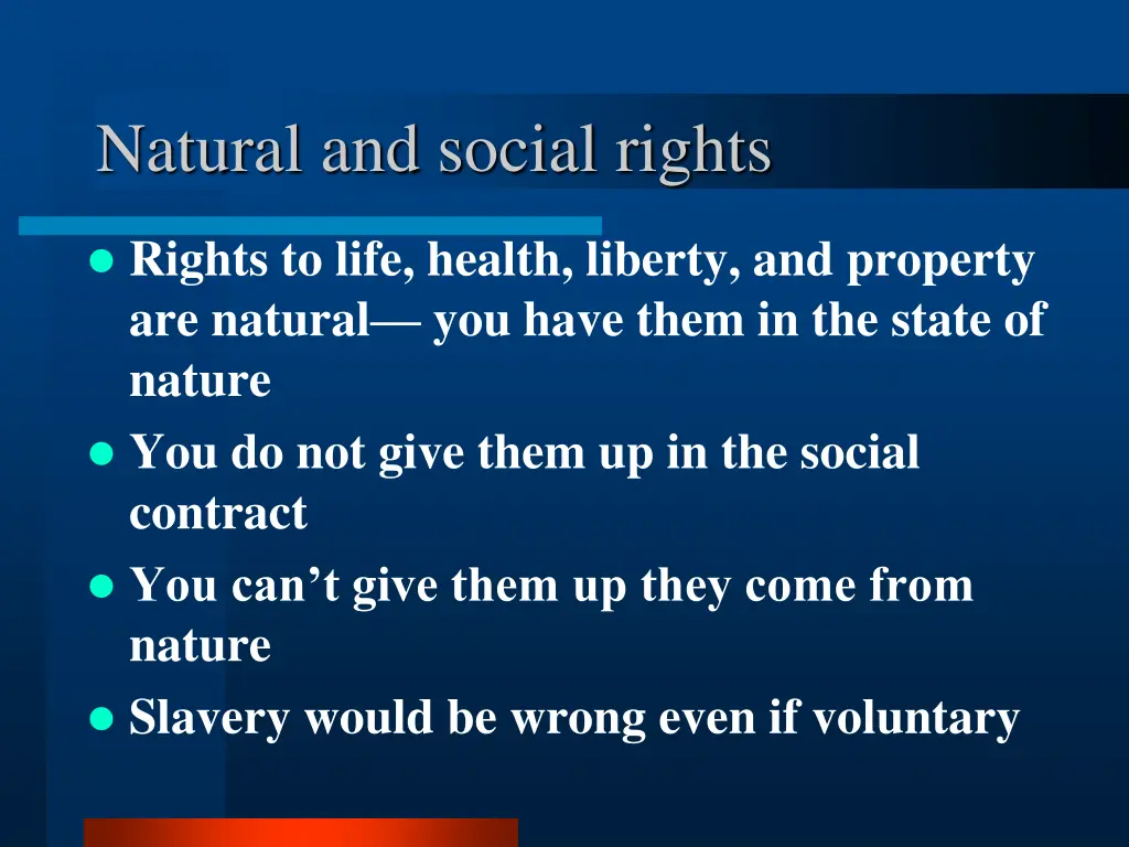 natural and social rights