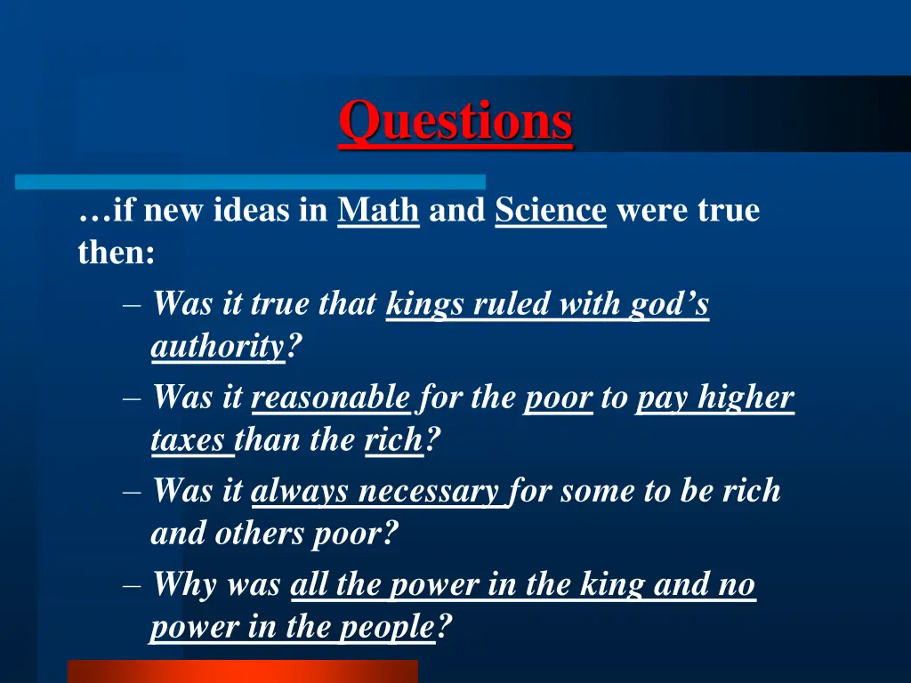 questions