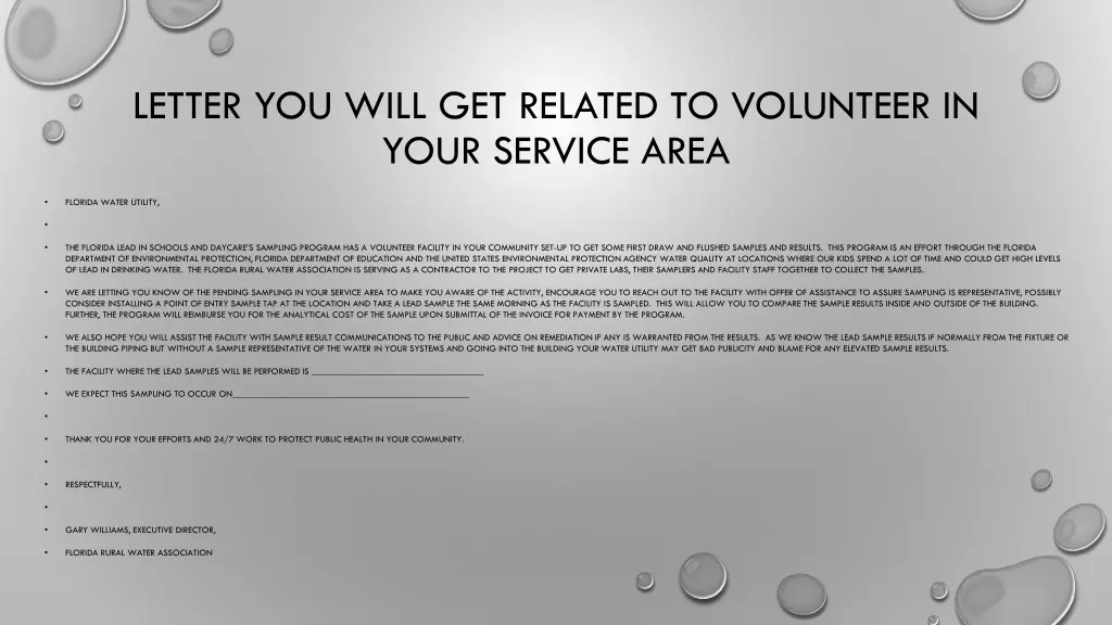 letter you will get related to volunteer in your
