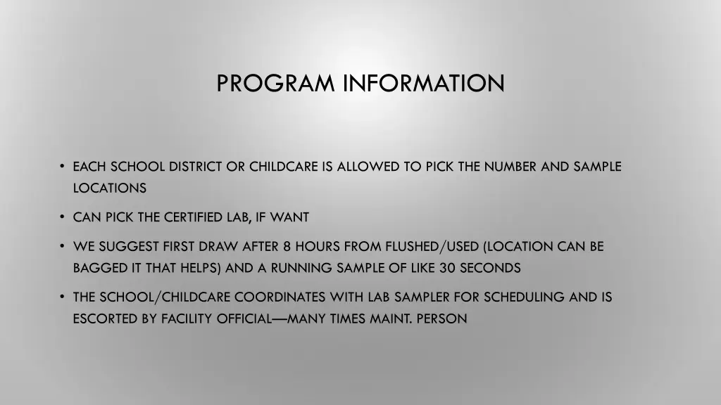 program information