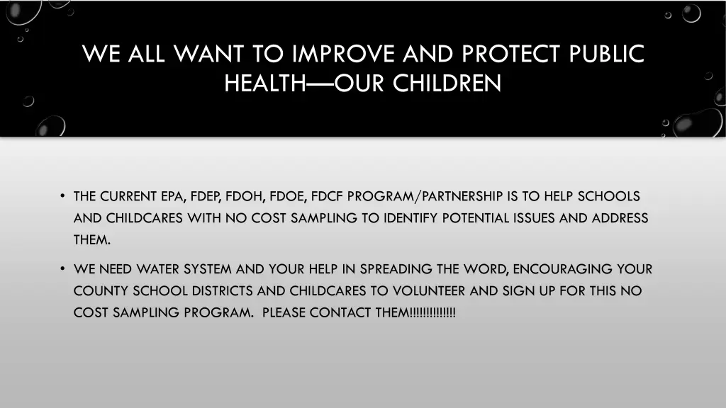 we all want to improve and protect public health