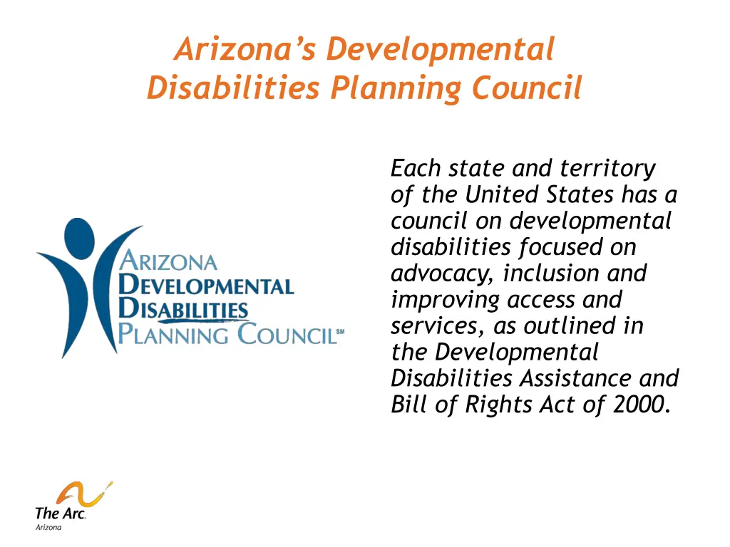 arizona s developmental disabilities planning