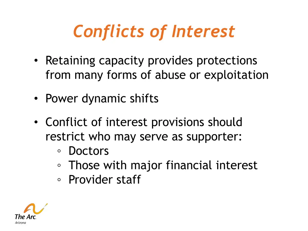 conflicts of interest
