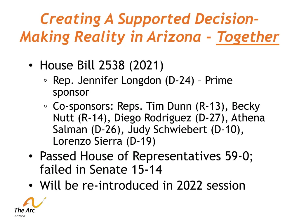 creating a supported decision making reality