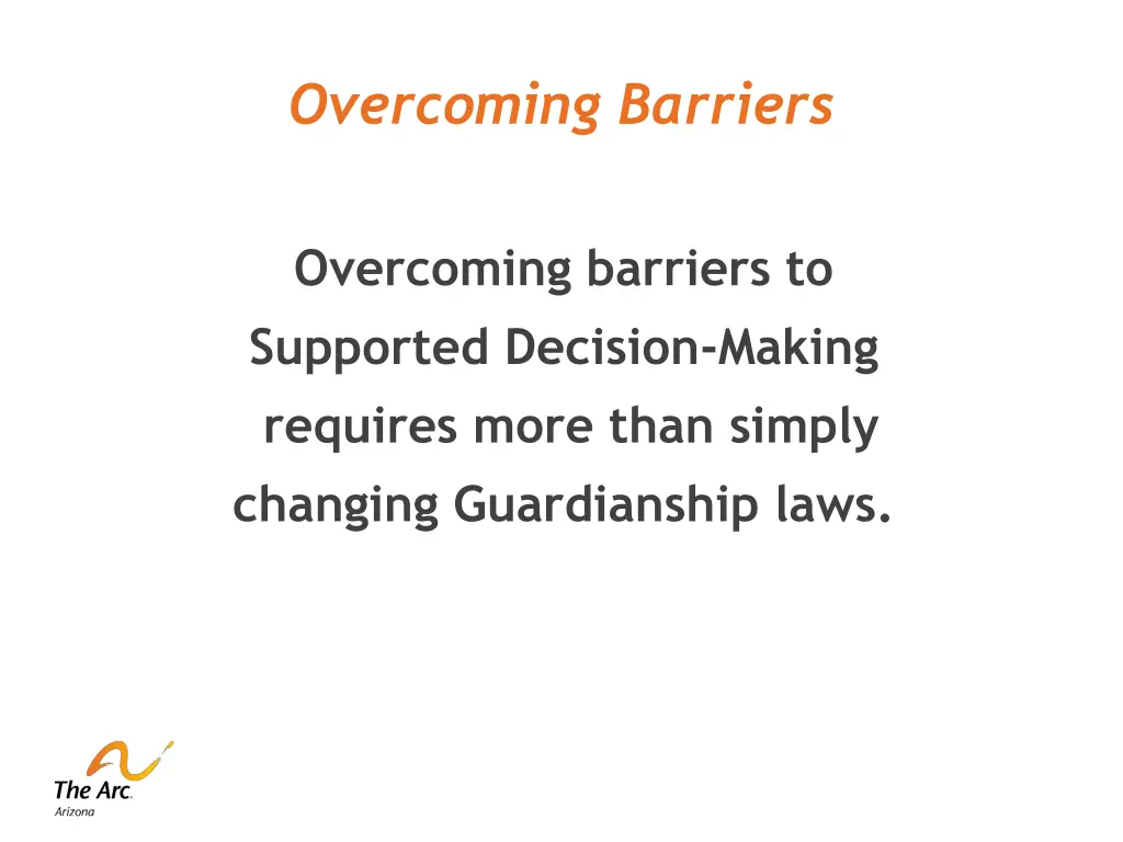 overcoming barriers