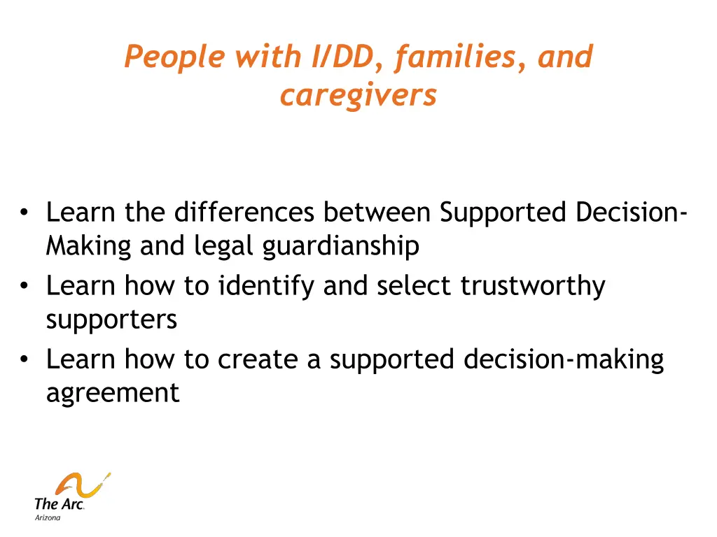 people with i dd families and caregivers