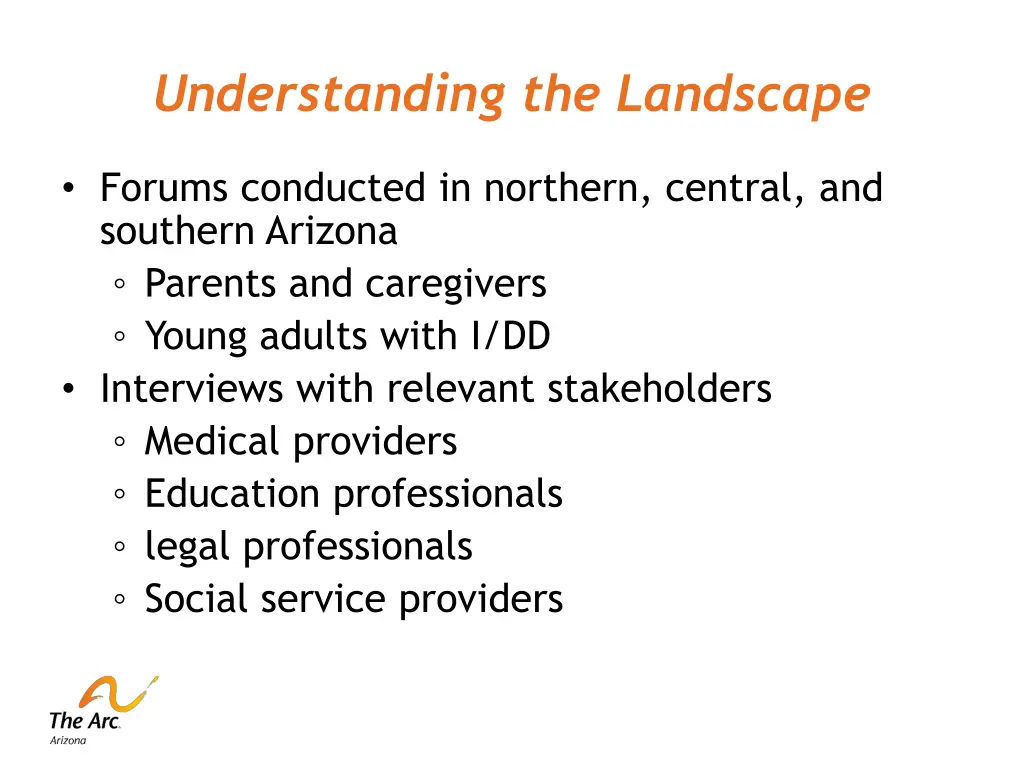understanding the landscape