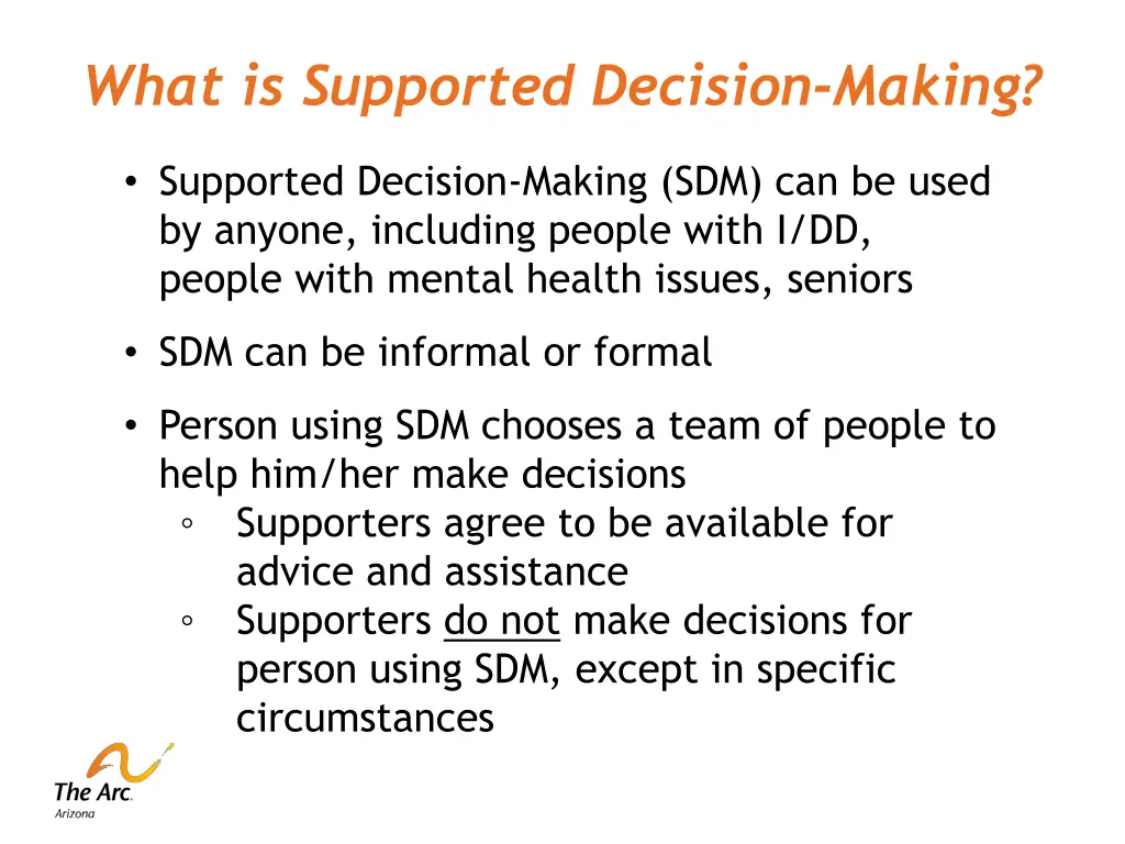 what is supported decision making