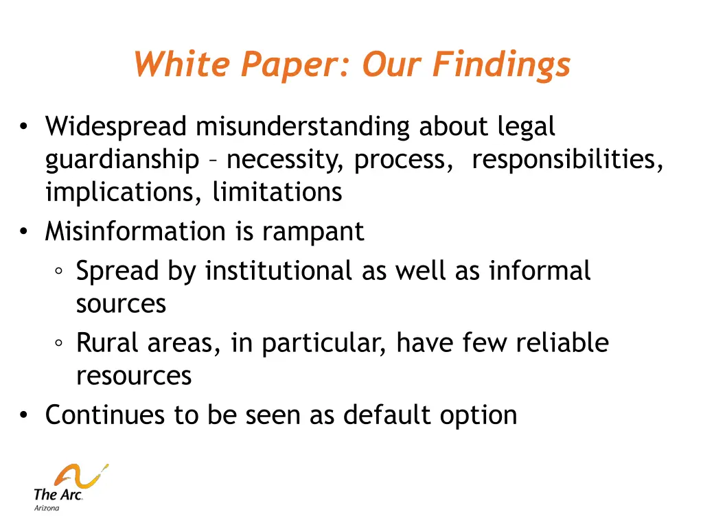 white paper our findings