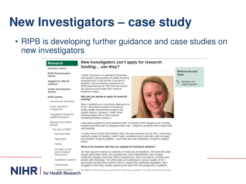 new investigators case study