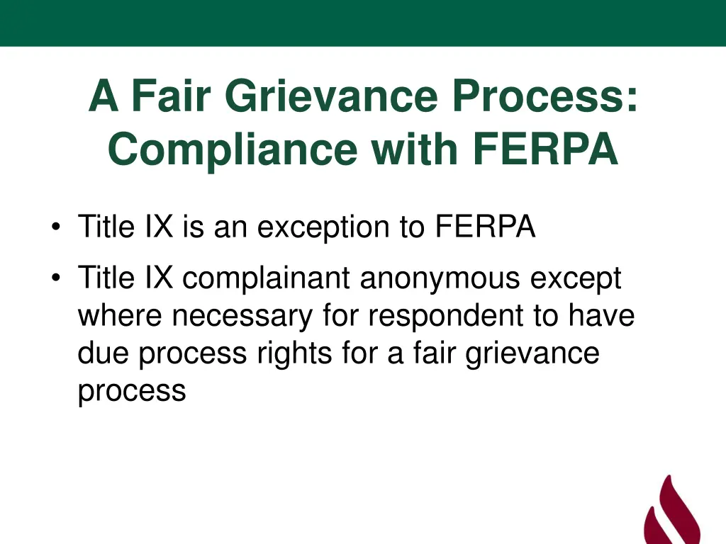 a fair grievance process compliance with ferpa
