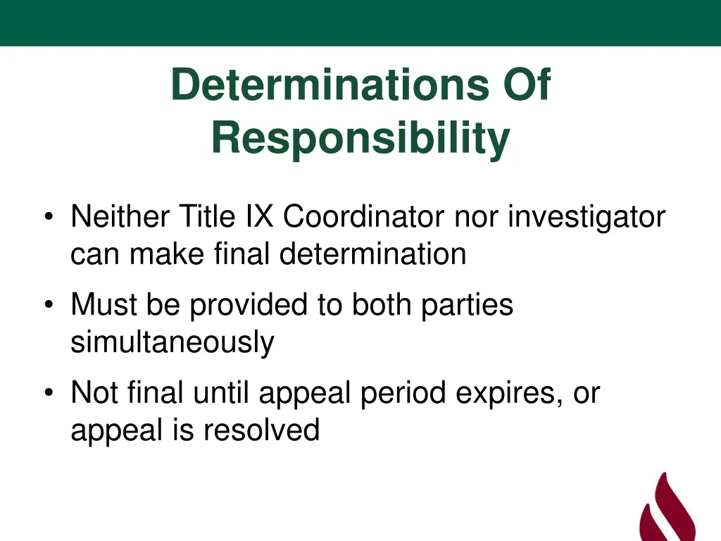 determinations of responsibility 1