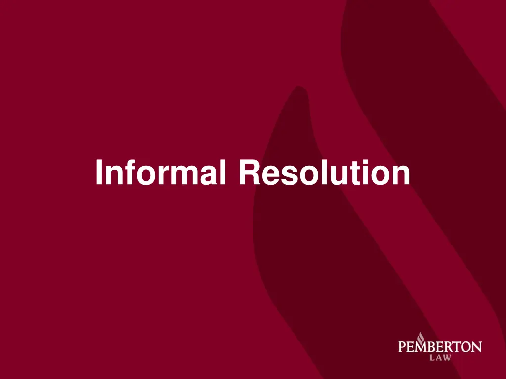 informal resolution