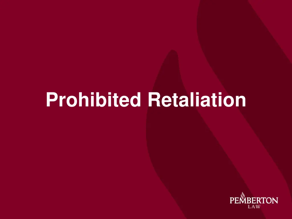 prohibited retaliation