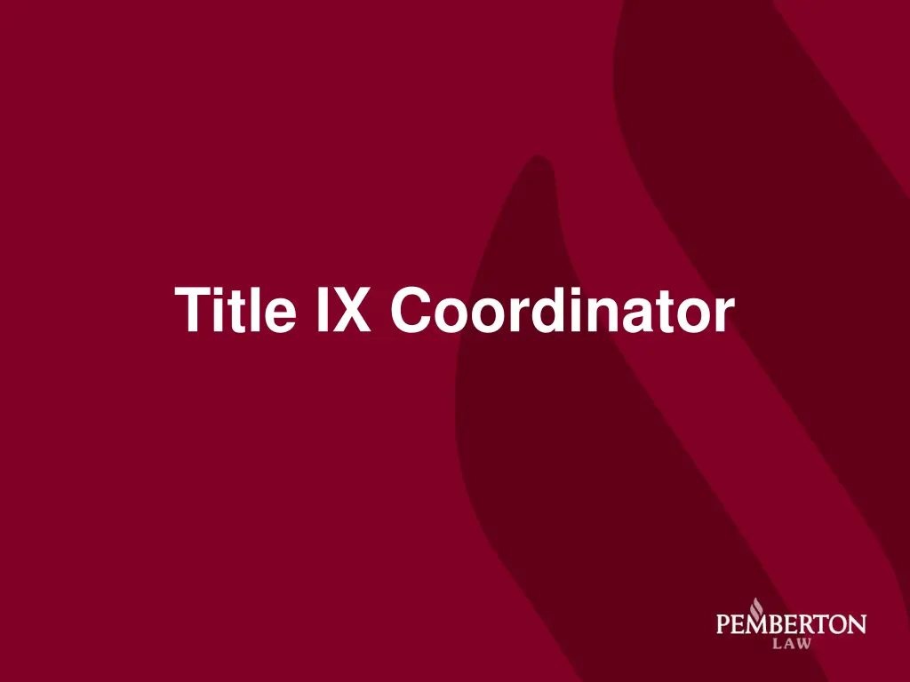 title ix coordinator