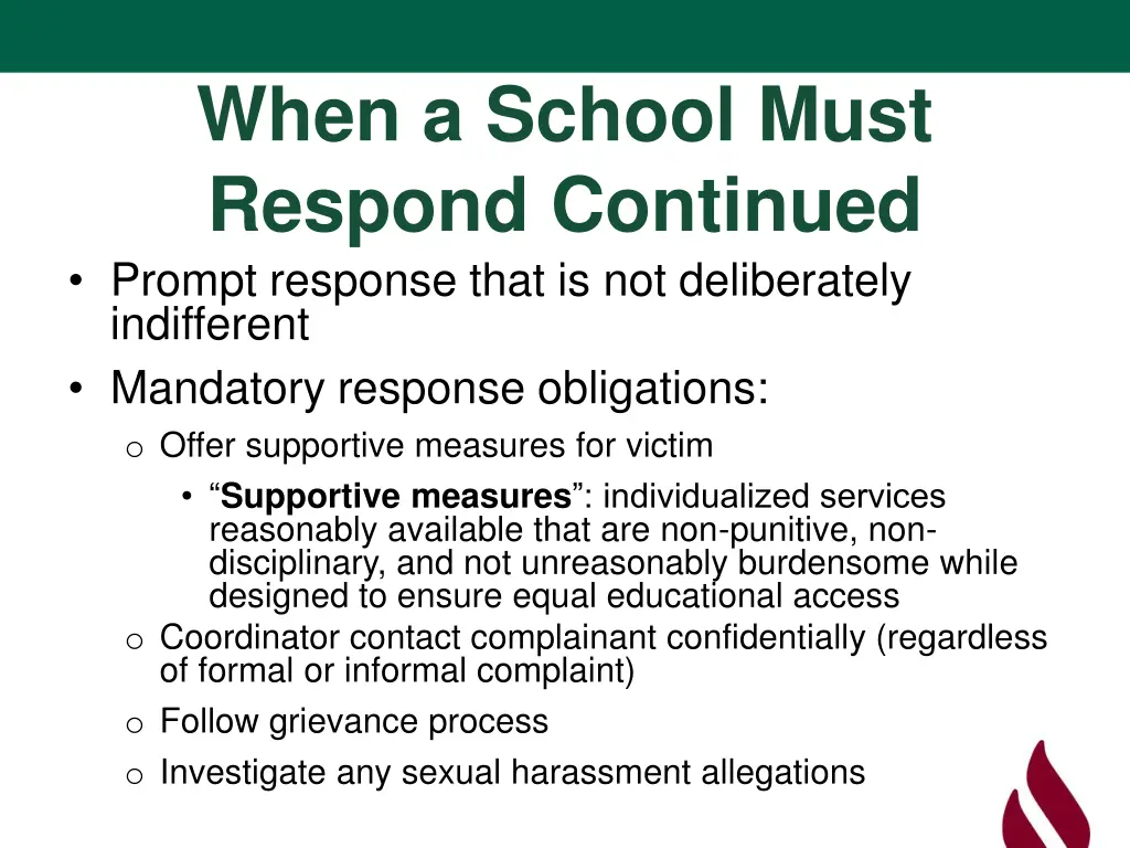 when a school must respond continued prompt